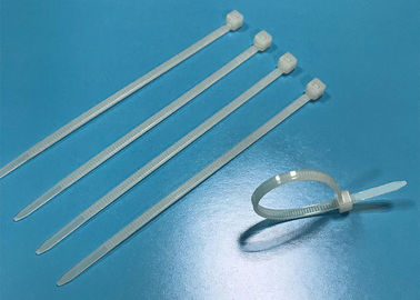 O fecho de correr de nylon do material contínuo amarra a inflamabilidade branca do comprimento UL94V2 de T25100 100mm